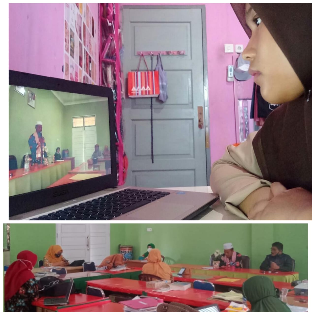 Sambut Idul Adha, Siswa SMAN 4 Pekanbaru Antusias Dengarkan Tausiyah Online dari Rumah