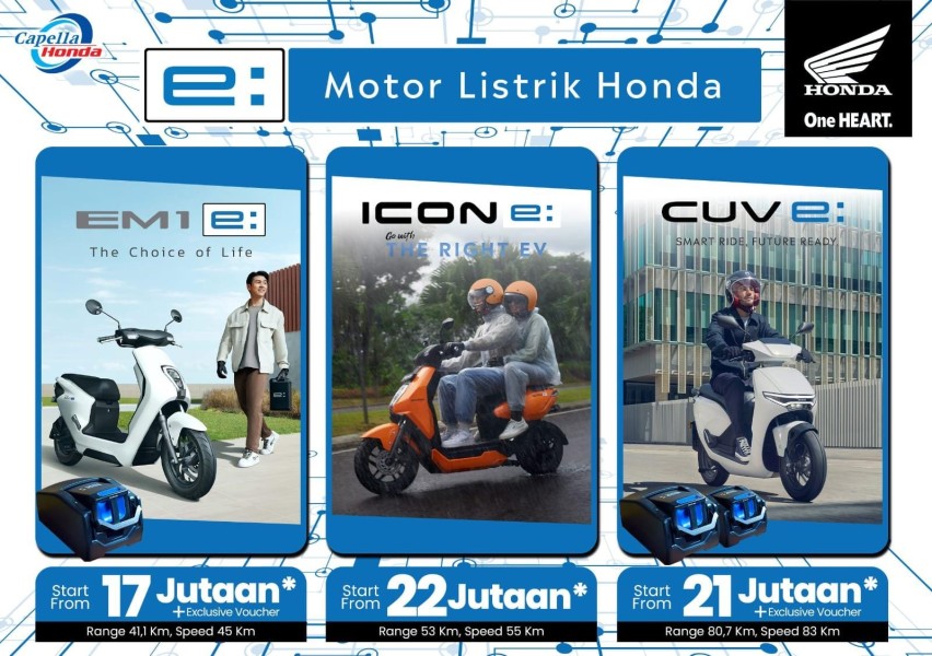 Capella Honda Hadirkan Program Penawaran Menarik untuk Motor Listrik Honda: Harga Terjangkau, Teknologi Ramah Lingkungan