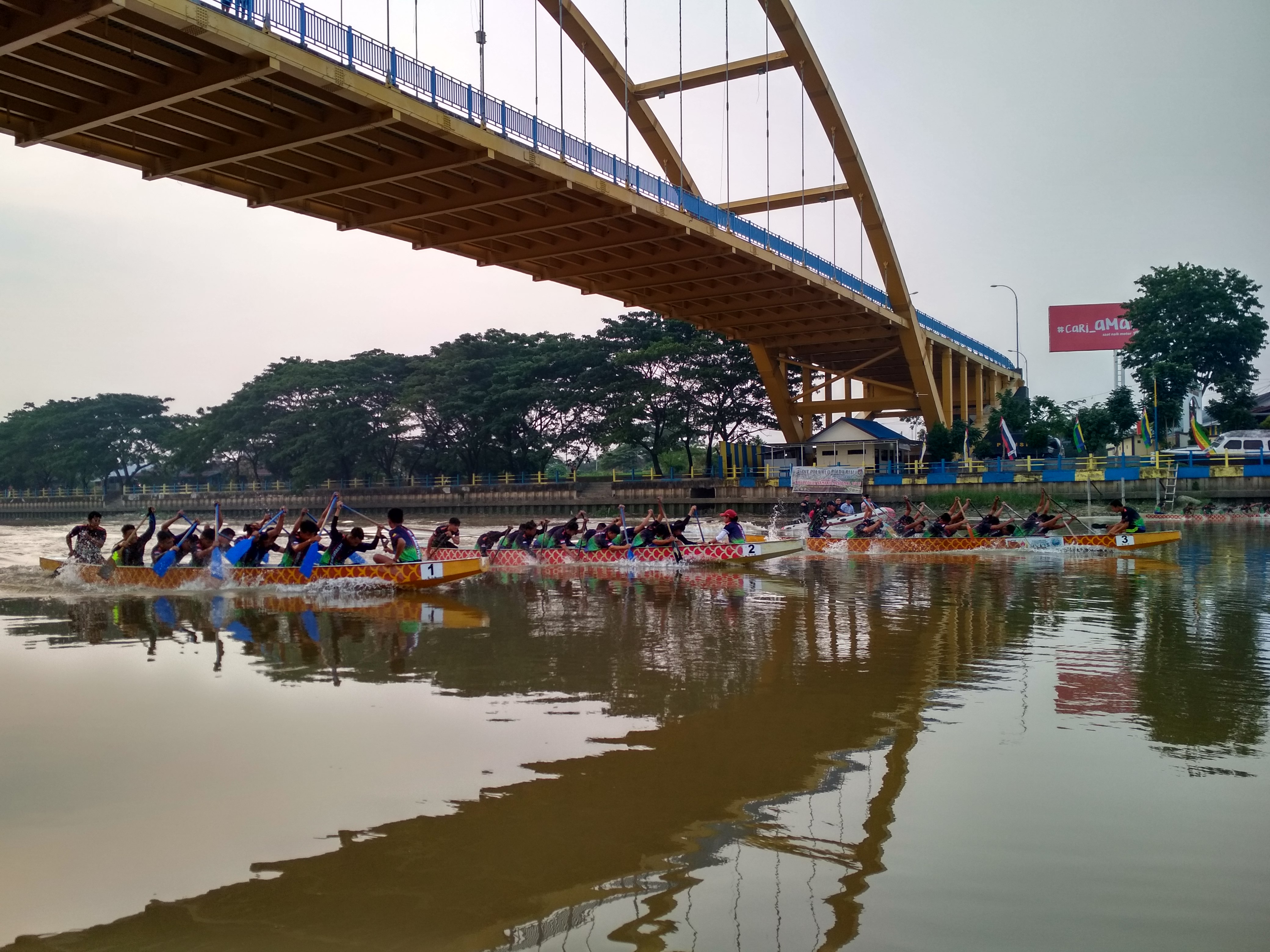 Kejuaraan Dragon Boat Piala Kapolda Riau 2019 Diikuti Tim Malaysia