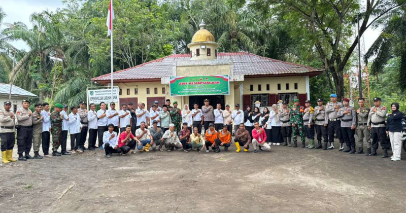 Polres Rohil Gelar Apel Kesiapsiagaan Banjir Secara Serentak di 13 Polsek Jajaran