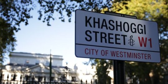Khashoggi Diabadikan Jadi Nama Jalan di Depan Kedutaan Saudi di London