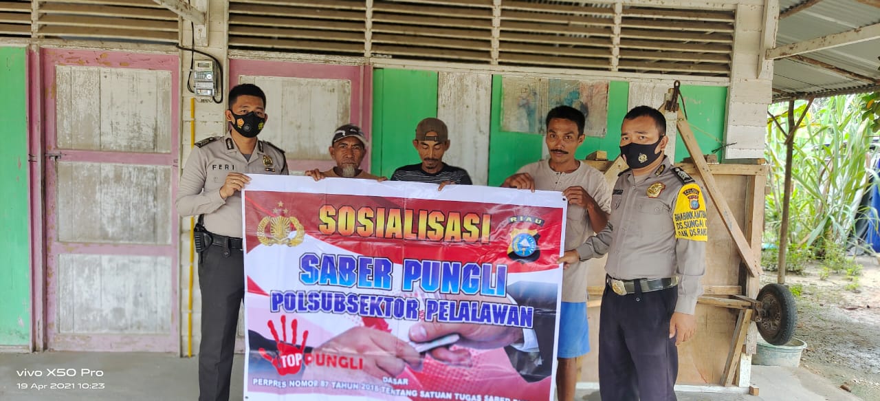 Cegah Praktik Pungli, Polsubsektor Pelalawan Rutin Sosialisasikan Saber Pungli