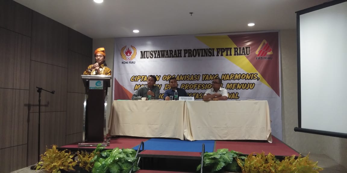Terpilih Secara Aklamasi, Yudhi Pimpin FPTI Riau Periode 2019-2023