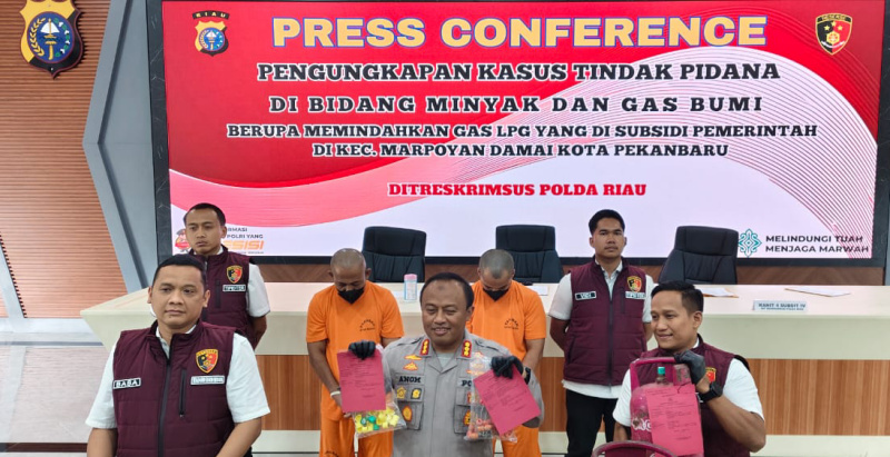 Polda Riau Tetapkan Dua Tersangka Kasus Elpiji Oplosan