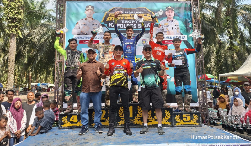 Berikut Daftar Lengkap Pembalap yang Menjuarai Grasstrack Motocross Trophy Kapolres Siak 2026