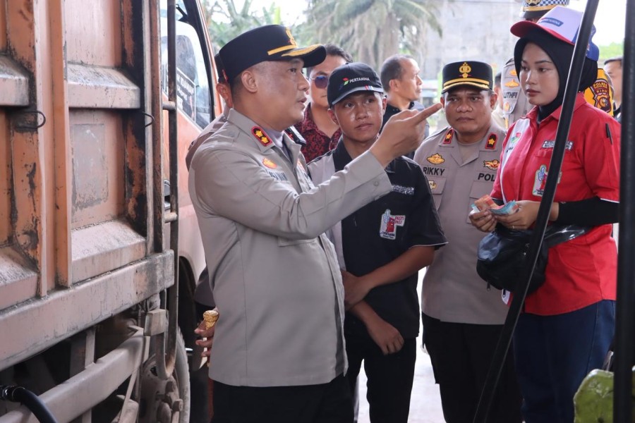 Cegah Kelangkaan Saat Libur Nataru, Kapolres Rohil Cek Ketersedian Stok BBM di SPBU