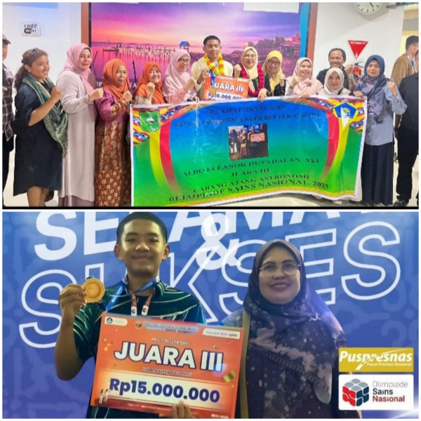 Janji Aldo Bawa Medali ke Riau Terbukti, Siswa SMAN 8 Pekanbaru Raih Perunggu di OSN 2025.