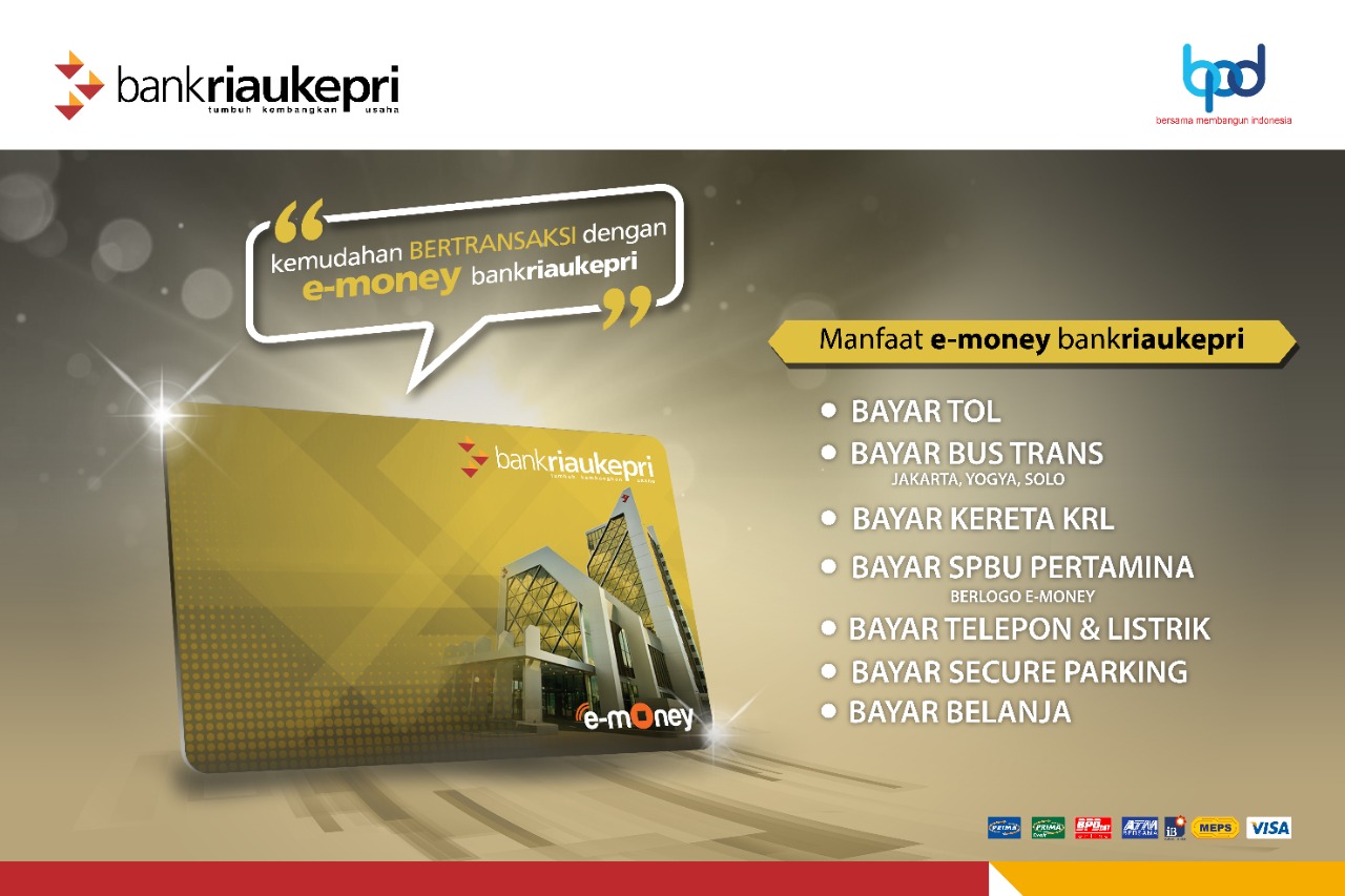 E-money Bank Riau Kepri siap melayani transaksi keuangan masyarakat 