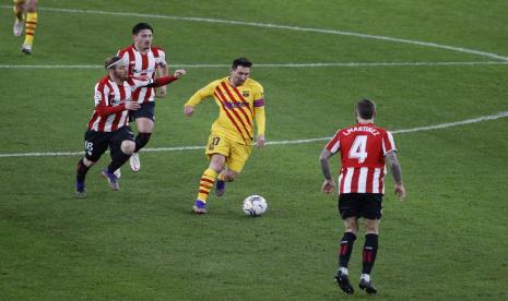 Messi Dua Gol, Barcelona Bekuk Athletic Bilbao