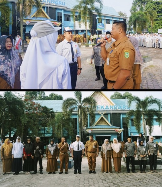 Ratusan Murid Baru SMAN 8 Pekanbaru Diserahkan ke Sekolah, Kepsek: Patuhi dan Taati Aturan Sekolah