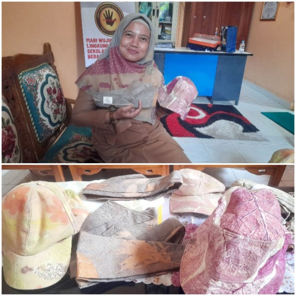 Program Keterampilan Ecoprint SLBN Sri Mujinab Pekanbaru Hasil Produk Bernilai Jual