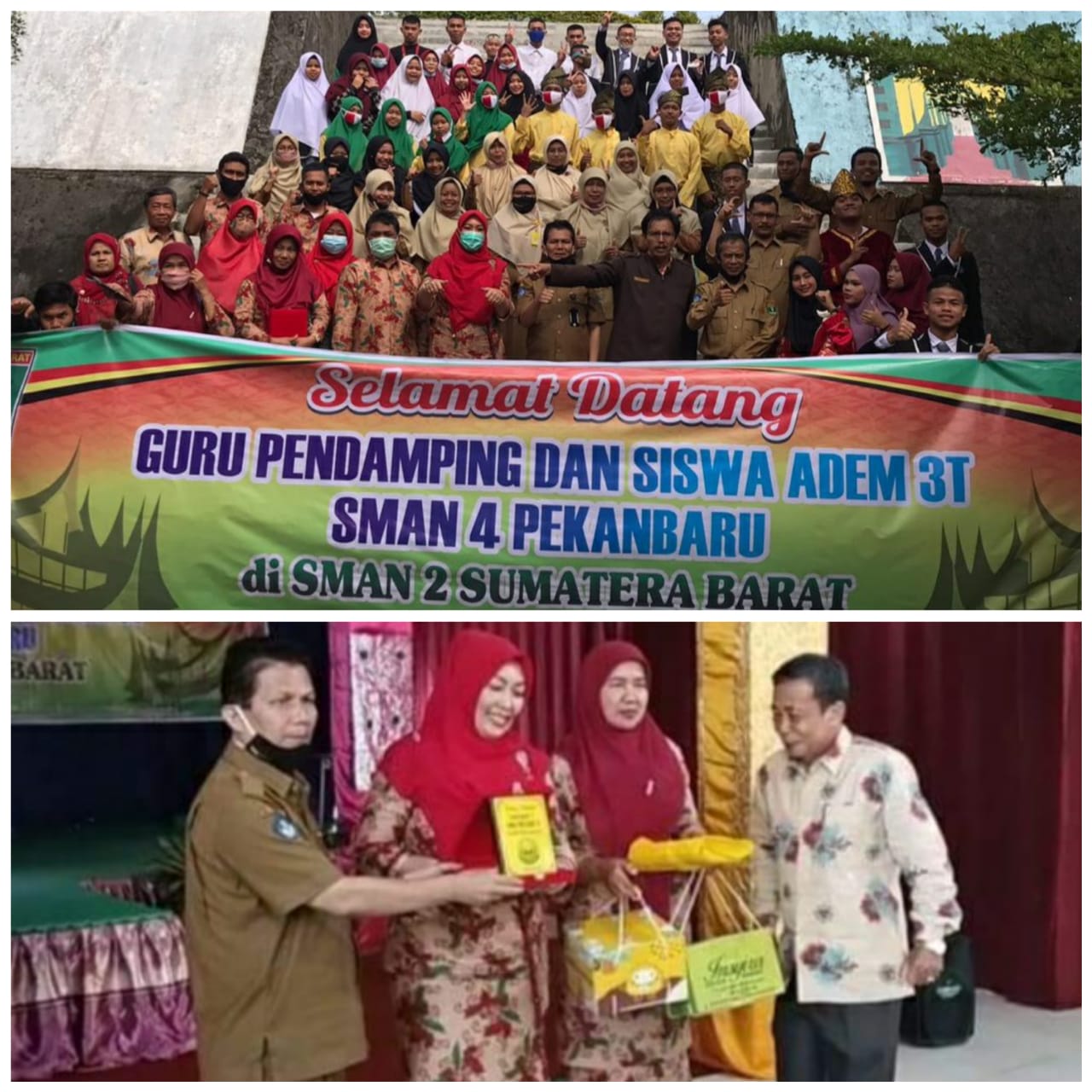 Siswa ADEM SMAN 4 Pekanbaru Study Budaya ke SMAN 2 Sumatera Barat