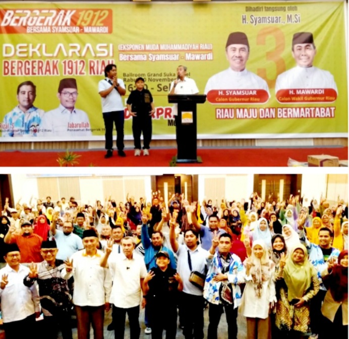 Ribuan Relawan Bergerak 1912 Riau Deklarasi Dukung Syamsuar- Mawardi