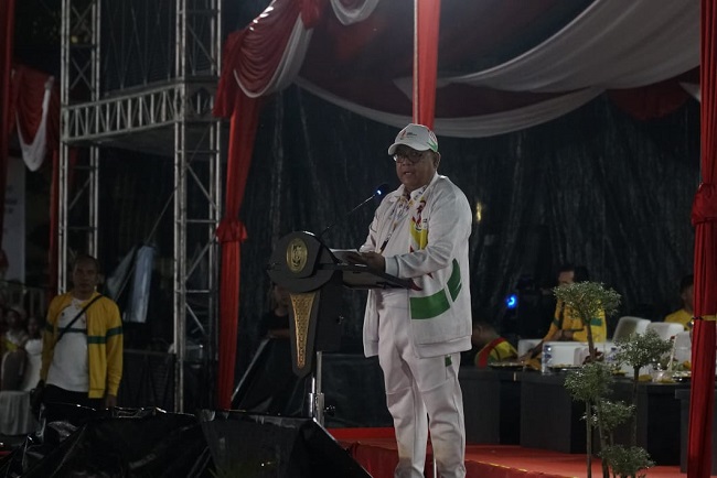 PLT Gubernur Riau Edi Natars saat Pembukaan Porwil